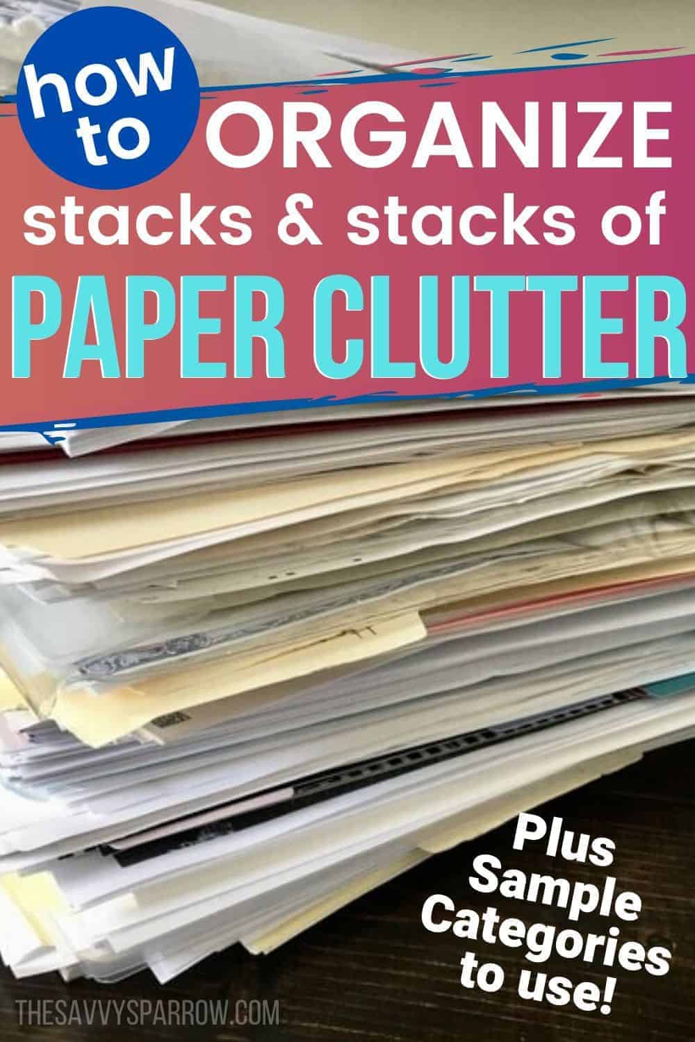 Organize Paperwork with this easy filing system for important papers!