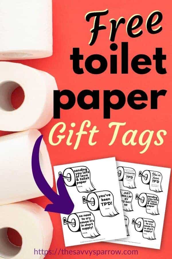 Toilet paper gift ideas with FREE printable TP gift tags!