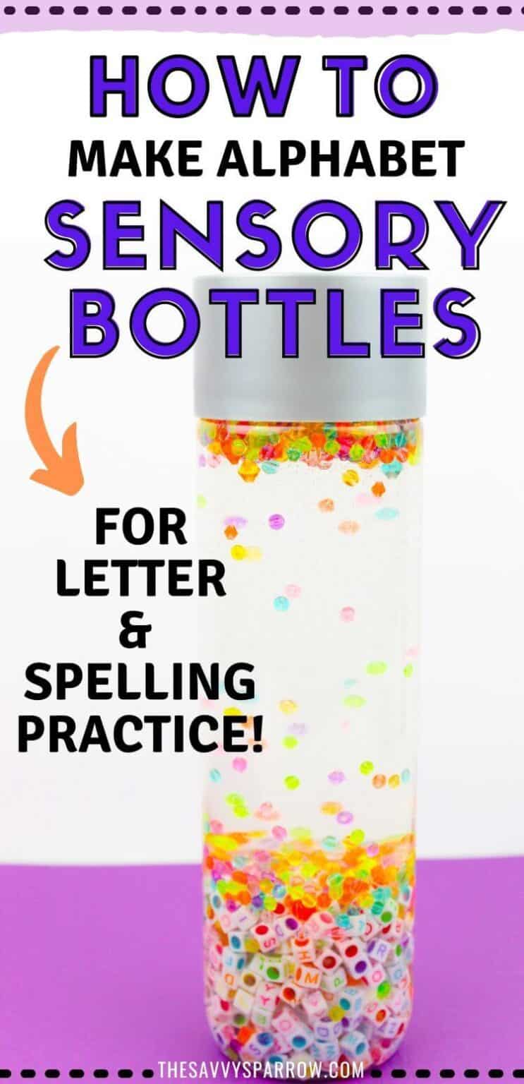 DIY Sensory Bottles for Letter and Spelling Practice