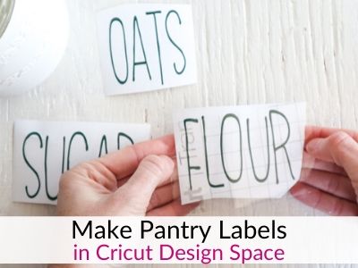 Pantry labels using Design Space