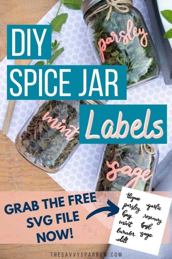 Spice Jar Labels - SVG Cut Files - Hey, Let's Make Stuff