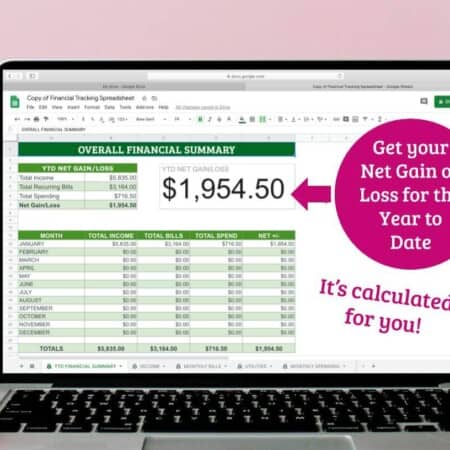 money tracker spreadsheet