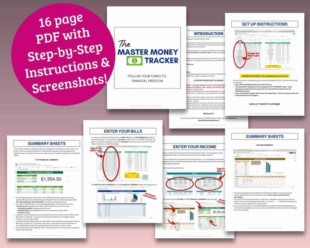 marketing graphic that shows instruction pages of product