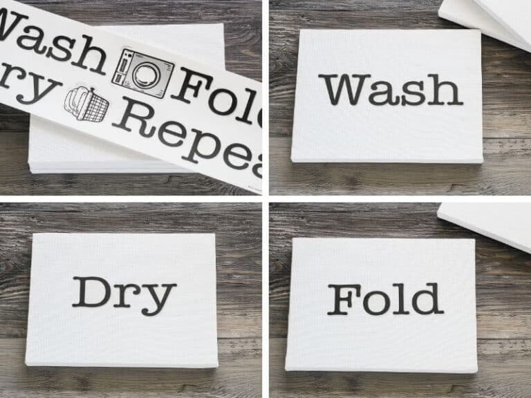 DIY Laundry Room Signs with Dollar Store Supplies