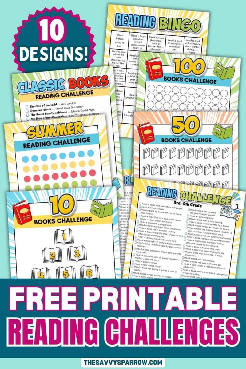 free printable reading challenges for kids