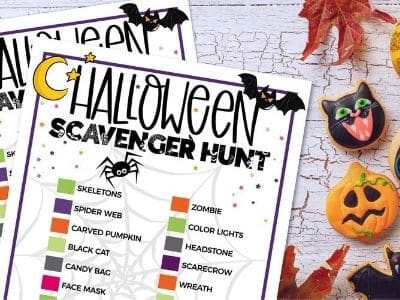 printable halloween scavenger hunt