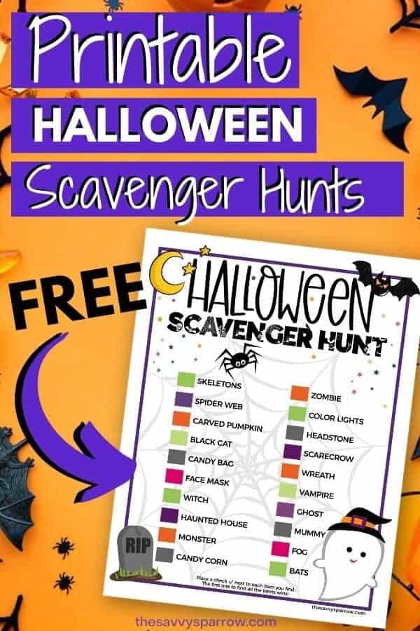 Halloween Scavenger Hunt for Kids - The Savvy Sparrow