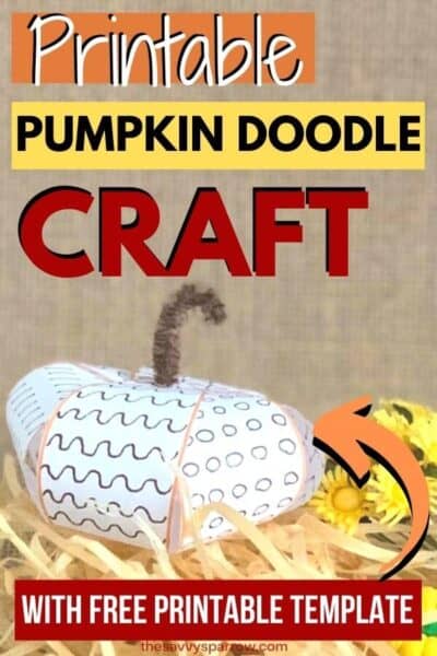 Printable Paper Pumpkin Craft for Kids - The Savvy Sparrow