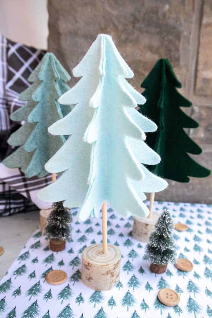 DIY Felt Christmas Trees with Christmas Tree Pattern - The Savvy Sparrow