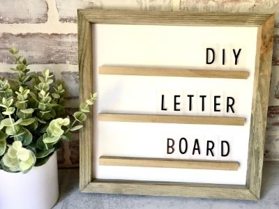 DIY Letter Board with Faux Acrylic Letters