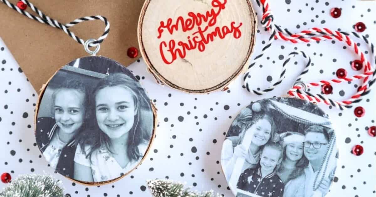 DIY Wood Ornaments with Cricut Maker and Screen Printing