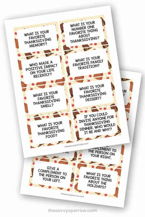 image of thanksgiving conversation cards