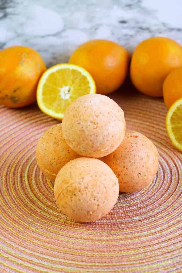 homemade orange bath bombs