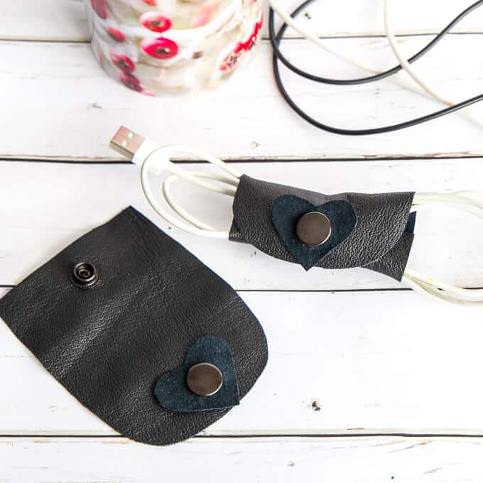 leather cord organizers to give as DIY Christmas gifts