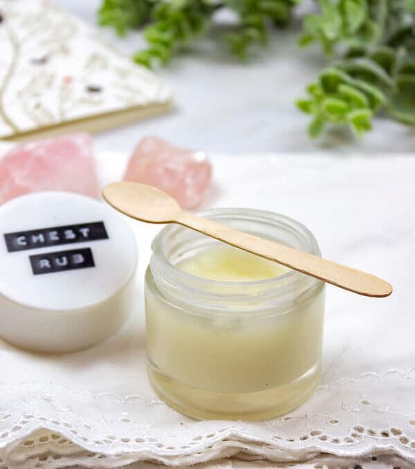 homemade chest rub in a gift jar