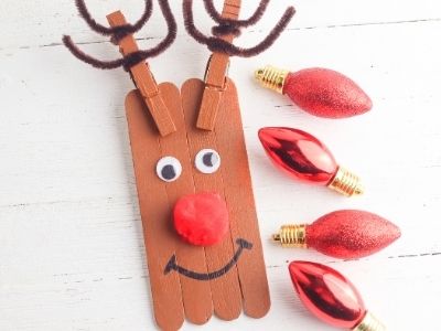Rudolph Popsicle Stick Crafts for Kids