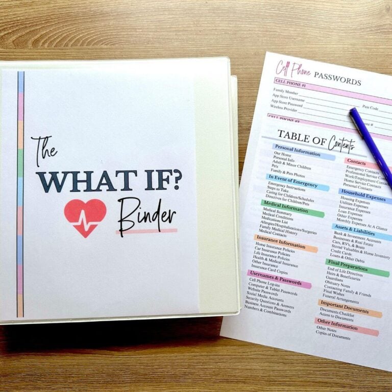 emergency binder