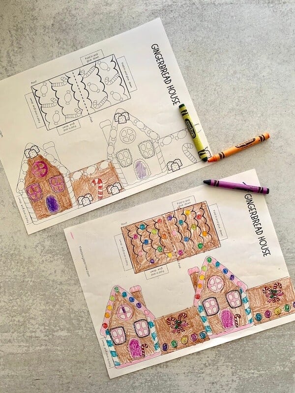 paper gingerbread house patterns