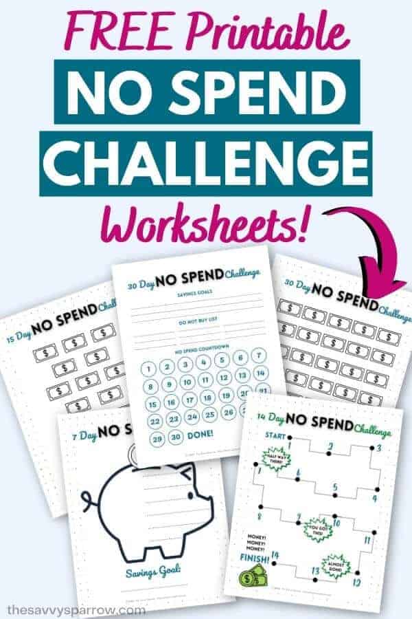 No Spend Challenge Printable Printable Word Searches