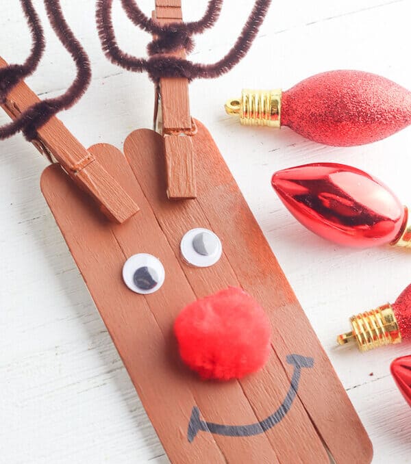 reindeer popsicle stick crafts for kids