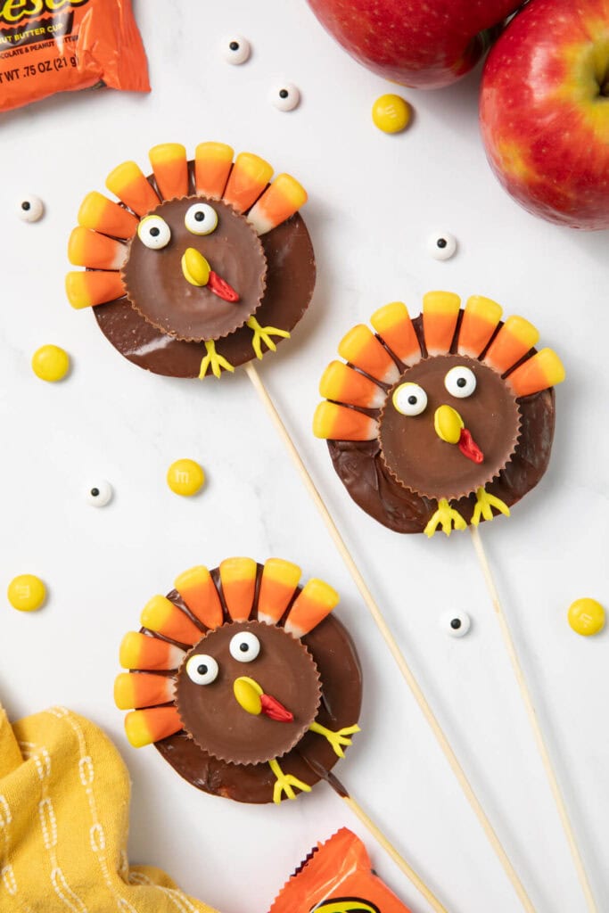 chocolate apple turkeys