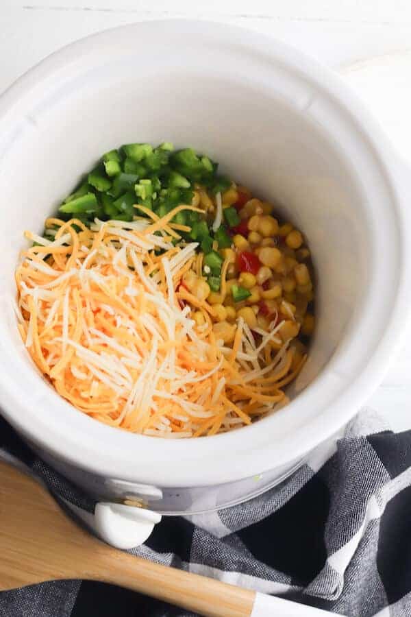 canned corn jalapeno and cheese in a crock pot