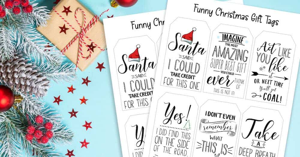 Fun Santa Gift Tags Christmas Adhesive Gift Tags 