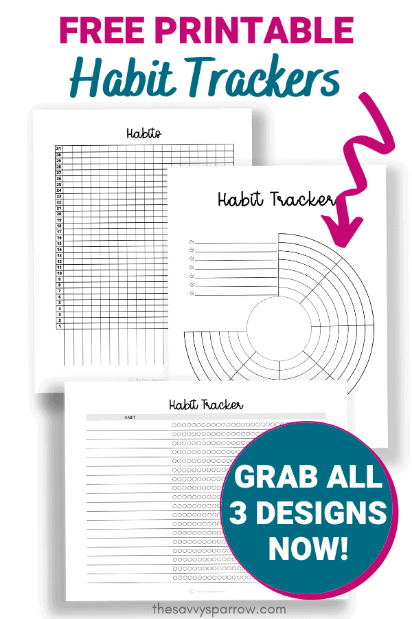 free printable habit trackers