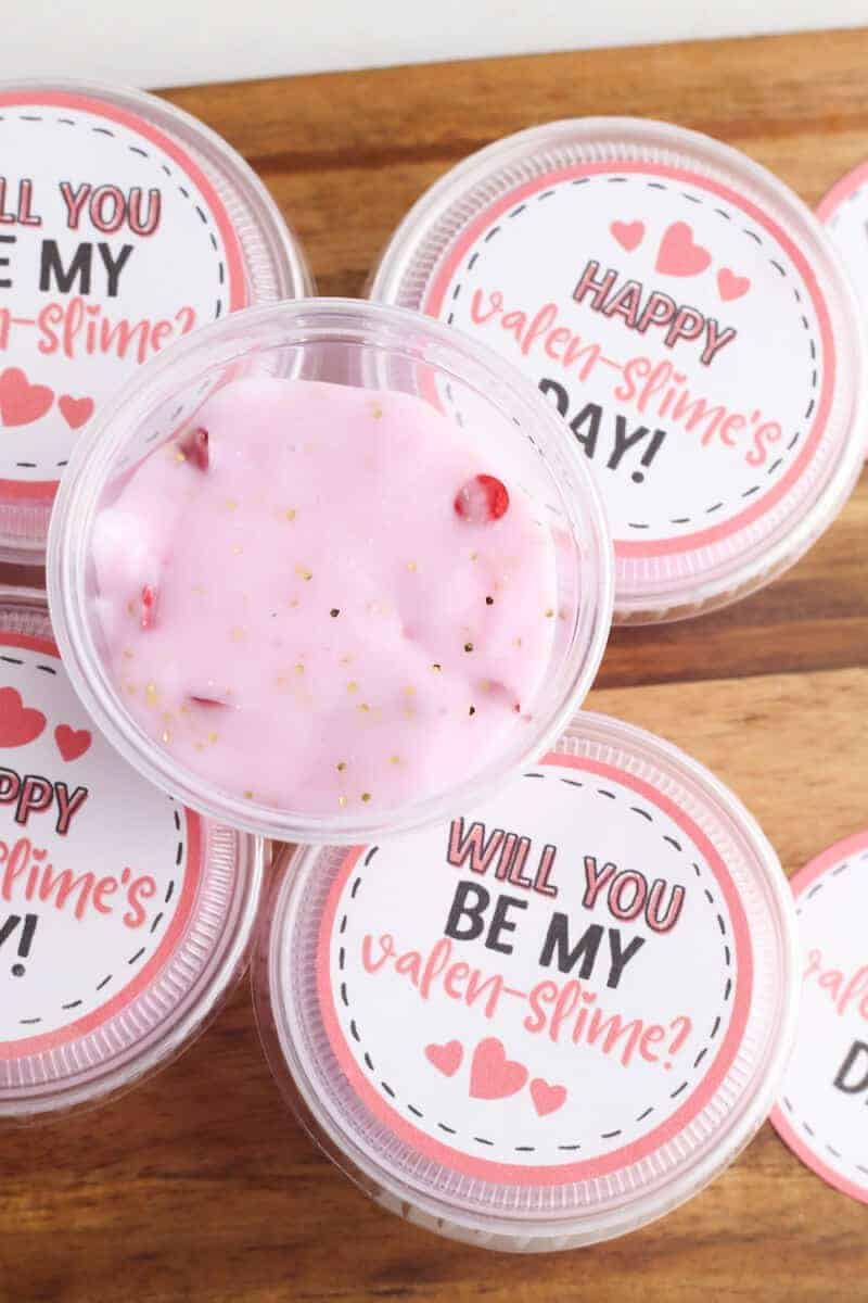 Valentine s Day Slime With Free Printable For Classroom Valentines