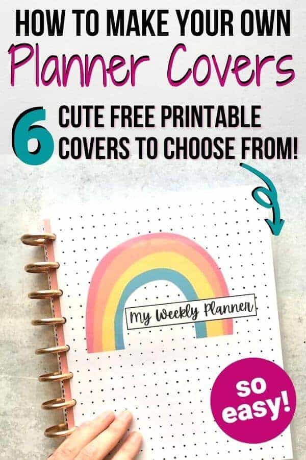 DIY planner cover printable for Happy Planner
