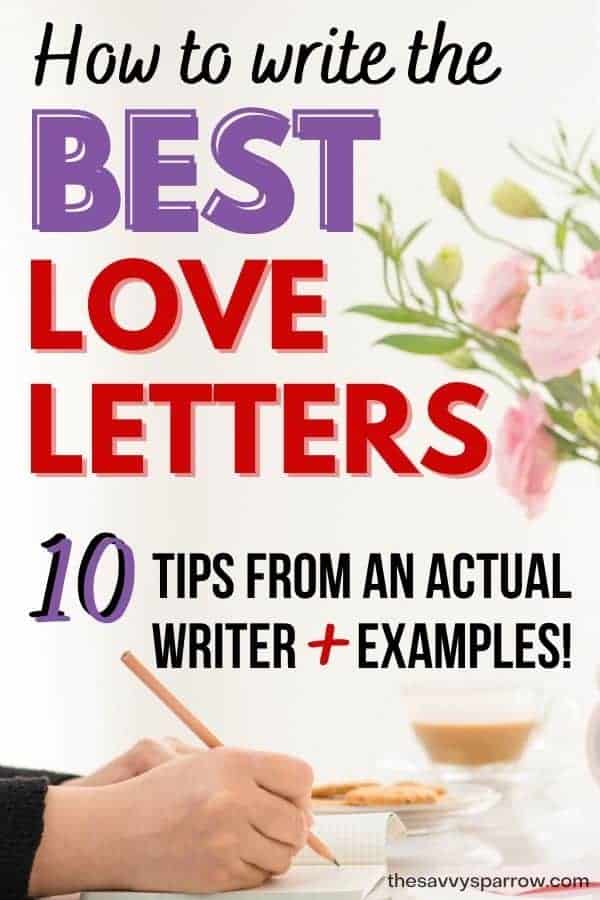 graphic that says how to write the best love letters