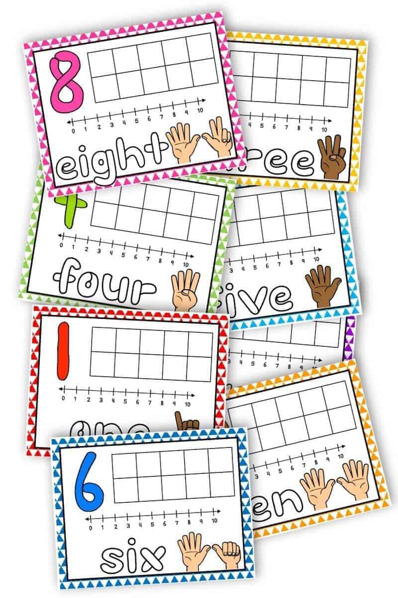 free printable playdough mats with numbers 0-10