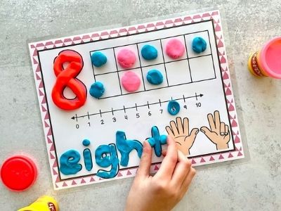 Free Printable Playdough Mats for Kids – Numbers 0-10