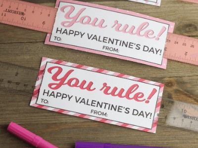 ruler valentines printable cards