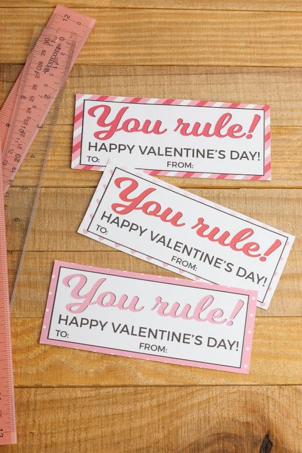 printed valentine cards that say you rule