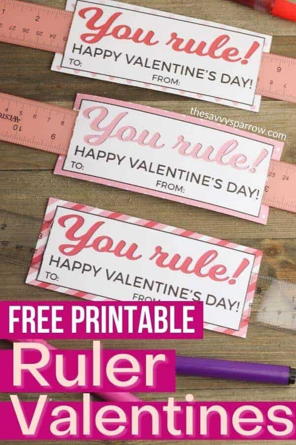 ruler valentines with free printables the savvy sparrow