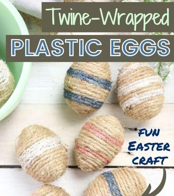 DIY twine wrapped easter eggs