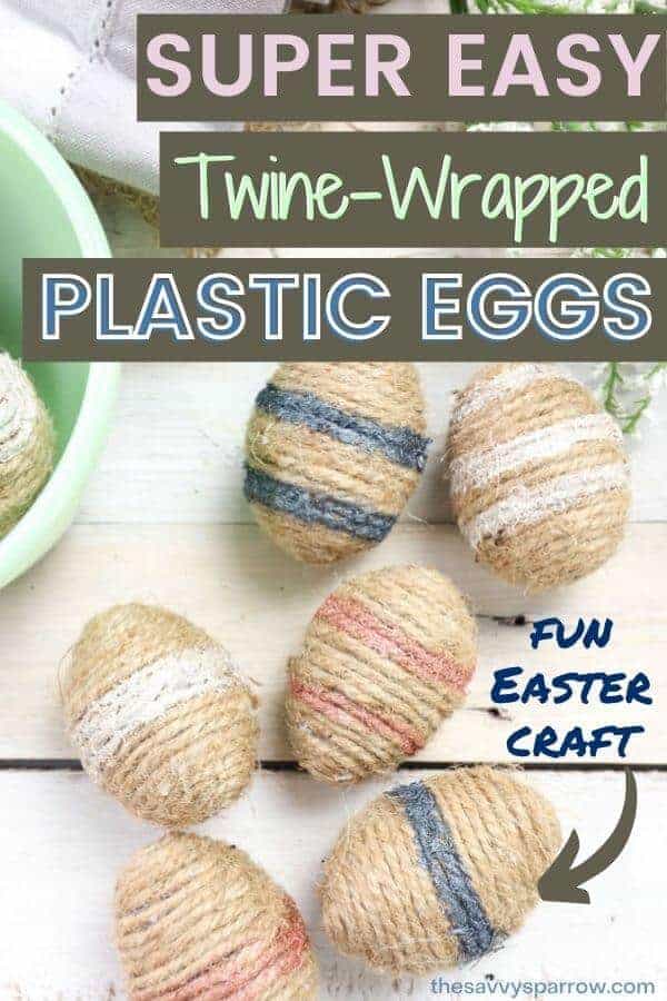 DIY twine wrapped easter eggs