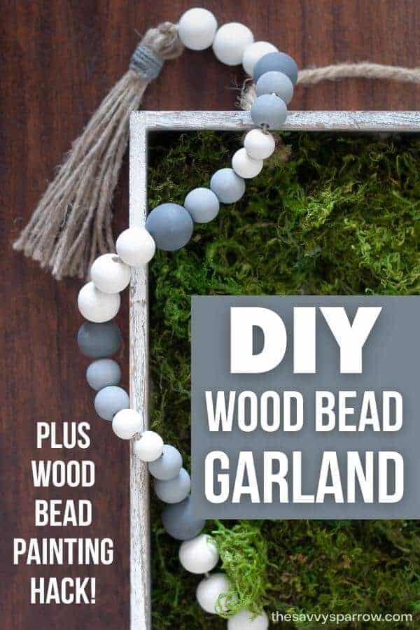 How to Make a Wood Bead Garland - Easy Farmhouse DIY