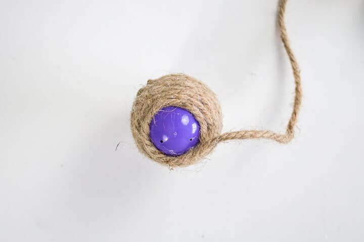 twine wrapped plastic Easter egg