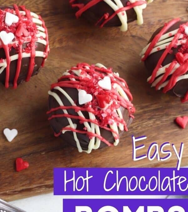 Valentine's Day hot chocolate bombs