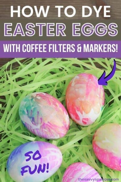 How to Dye Easter Eggs with Markers and Coffee Filters