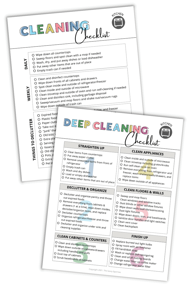 The Ultimate Kitchen Cleaning Guide + Printable Checklist