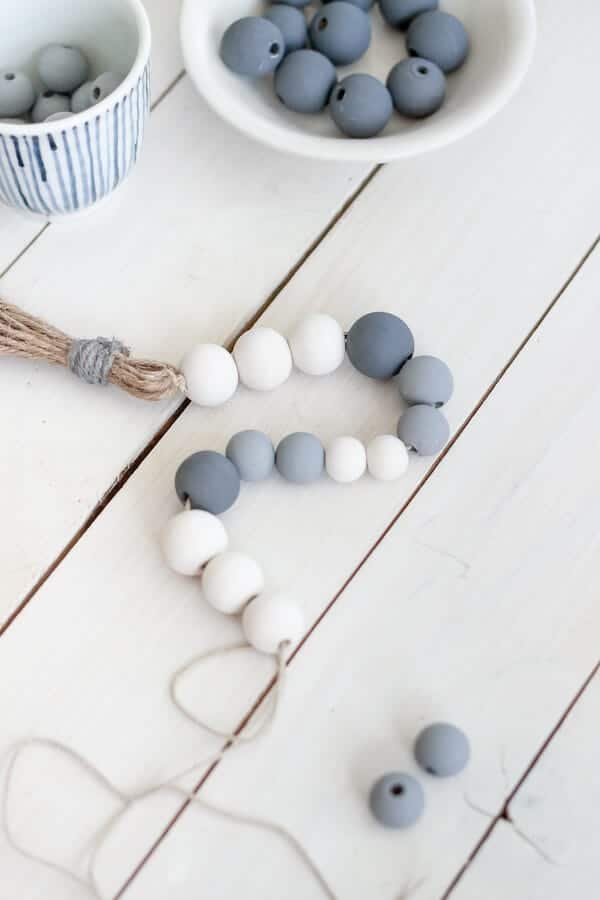 How to Make a Wood Bead Garland