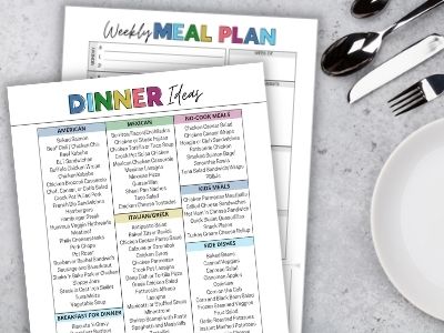 The Only List of Meals for Dinner You Will Ever Need (Free Printable!)