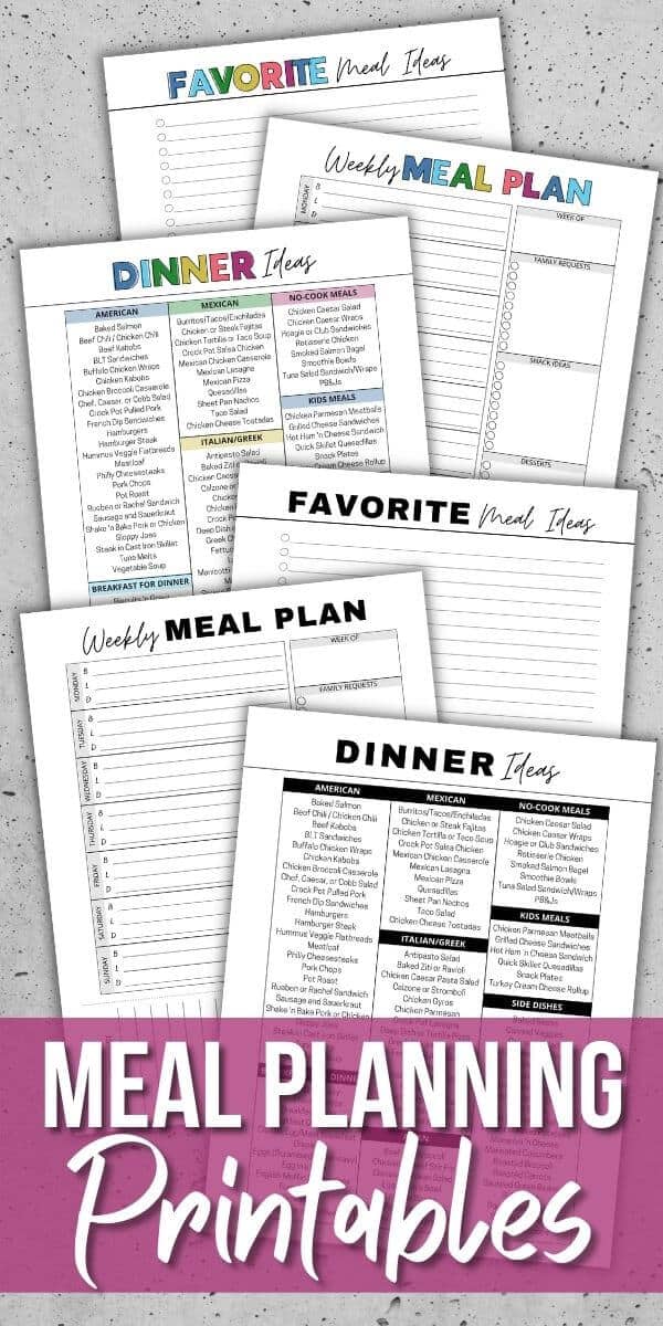 The Only List of Meals for Dinner You Will Ever Need (Free Printable!)