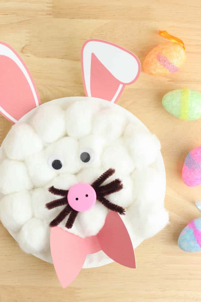 paper plate Easter bunny craft