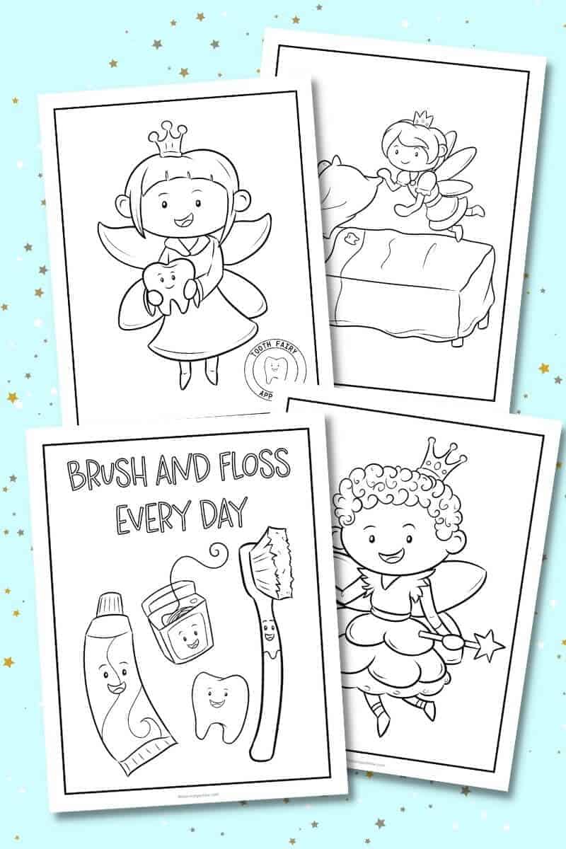 tooth fairy printable coloring pages