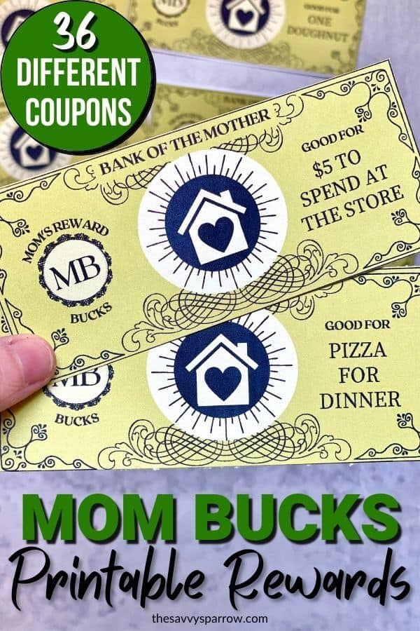 Mom Bucks printable reward coupons