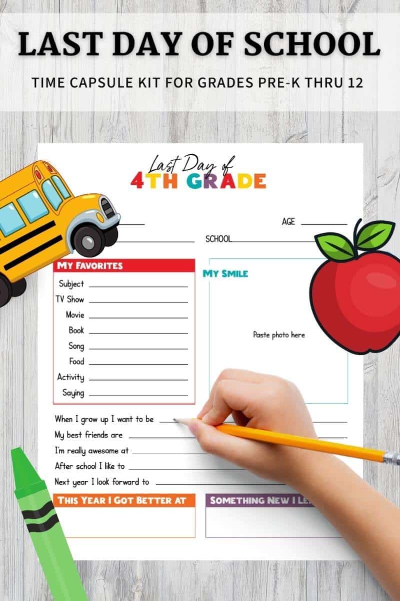 My Last Day Of School Printable